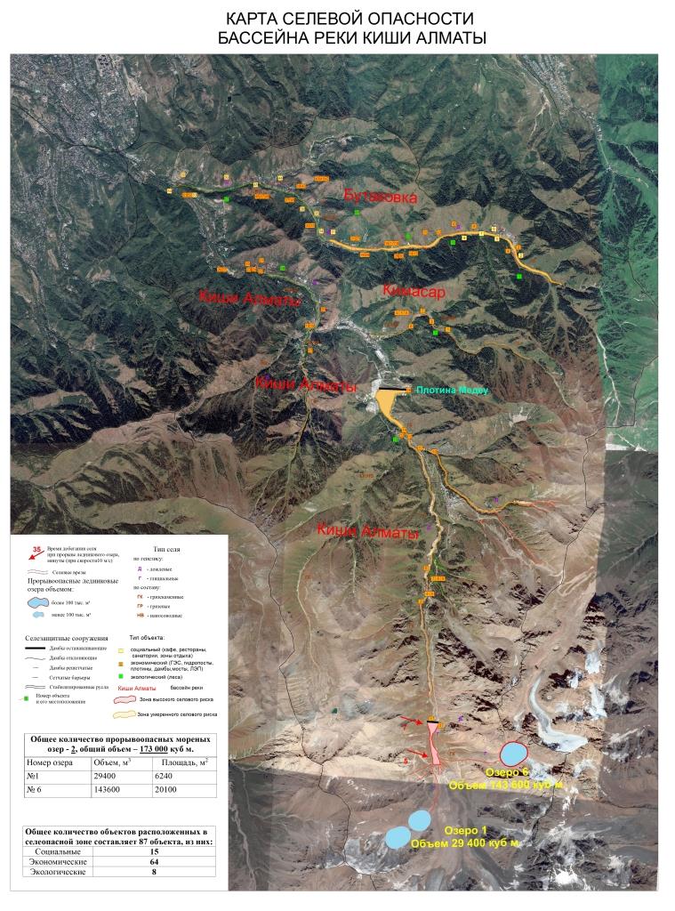  Малая Алматинка СЖАТ карта селевой активности с ДЧС